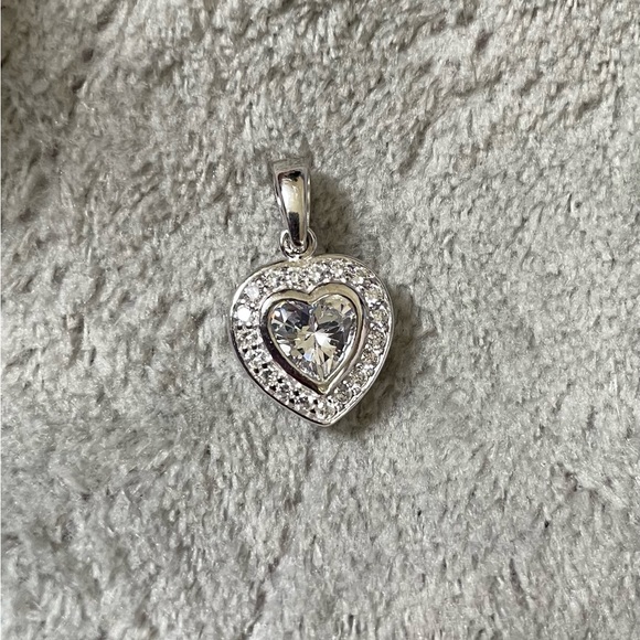 Interchangeable Silver Multi-color CZ Heart Charm includes 6 heart shaped stones - Picture 9 of 13